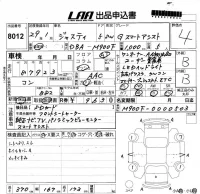 Subaru JUSTY лот № 8012 оценка 4  с аукциона в Японии 5