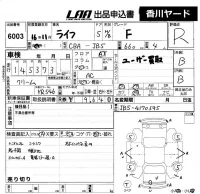 Honda LIFE лот № 6003 оценка R  с аукциона в Японии 5