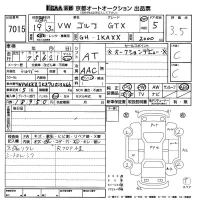 Volkswagen GOLF лот № 7015 оценка 3.5  с аукциона в Японии 8