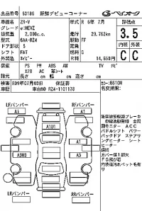 Honda ZR-V лот № 60186 оценка 3.5  с аукциона в Японии 7