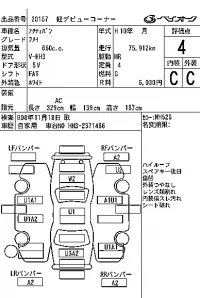 Honda ACTY VAN лот № 20157 оценка 4  с аукциона в Японии 7