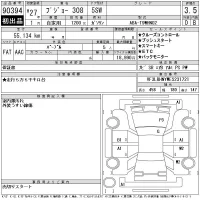 Peugeot 308 лот № 90394 оценка 3.5  с аукциона в Японии 11