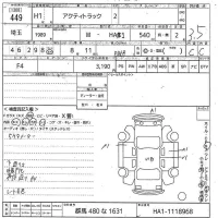 Honda ACTY TRUCK лот № 449 оценка 3.5  с аукциона в Японии 9