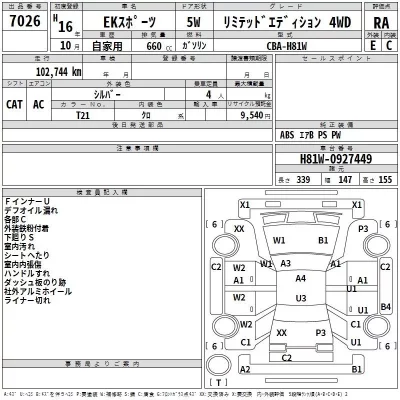 Mitsubishi EK SPORTS  с аукциона в Японии