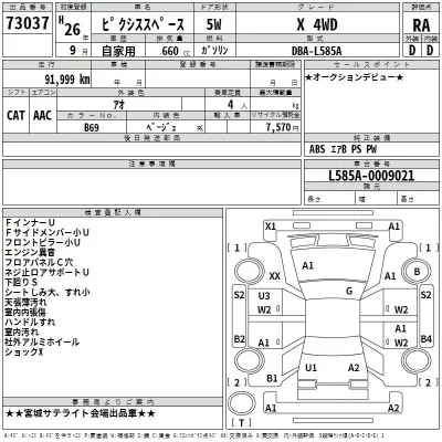 Toyota PIXIS SPACE  с аукциона в Японии