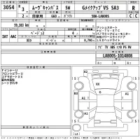 Daihatsu MOVE CANBUS лот № 3054 оценка R  с аукциона в Японии 2