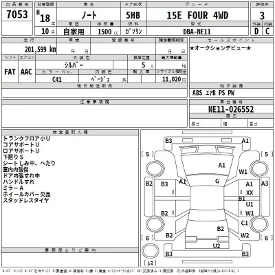 Nissan NOTE  с аукциона в Японии