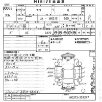 Nissan MOCO лот № 90078 оценка R  с аукциона в Японии 10