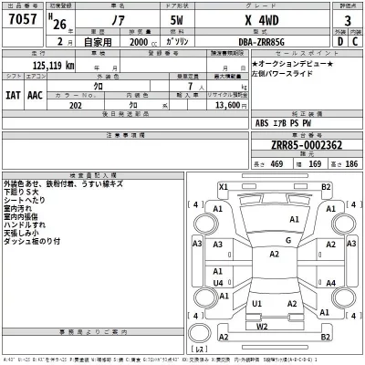 Toyota NOAH  с аукциона в Японии