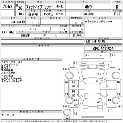 Honda FIT  с аукциона в Японии
