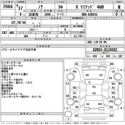 Toyota NOAH  с аукциона в Японии
