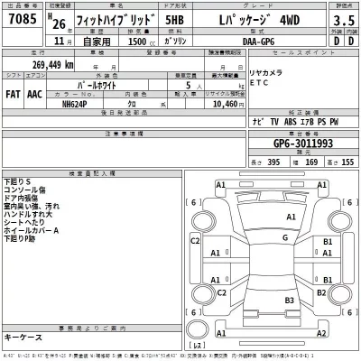 Honda FIT  с аукциона в Японии