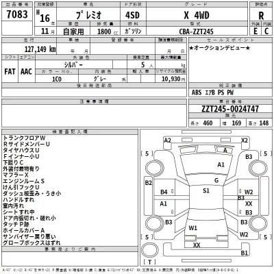 Toyota PREMIO  с аукциона в Японии