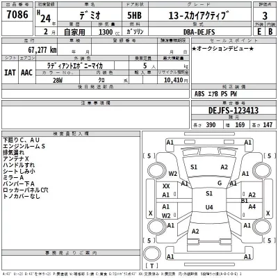 Mazda DEMIO  с аукциона в Японии