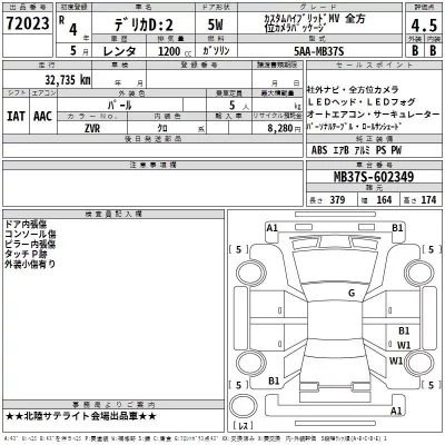 Mitsubishi DELICA D2  с аукциона в Японии