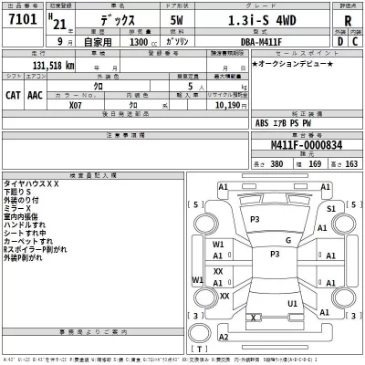 Subaru DEX  с аукциона в Японии