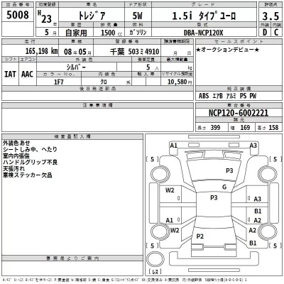 Subaru TREZIA  с аукциона в Японии