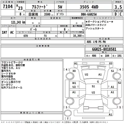 Toyota ALPHARD  с аукциона в Японии