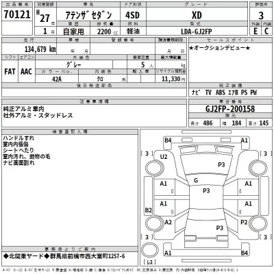 Mazda ATENZA SEDAN  с аукциона в Японии