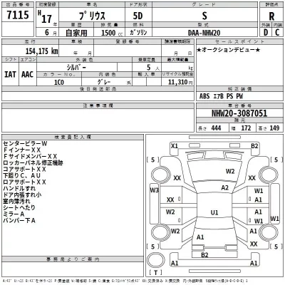 Toyota PRIUS  с аукциона в Японии