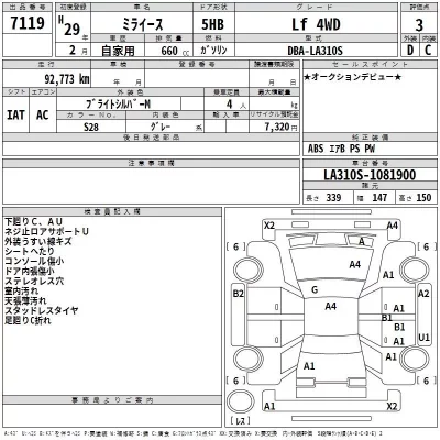 Daihatsu MIRA E S  с аукциона в Японии
