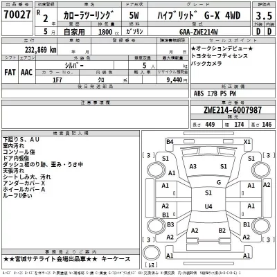 Toyota COROLLA TOURING  с аукциона в Японии