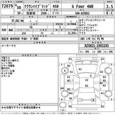 Toyota CROWN  с аукциона в Японии