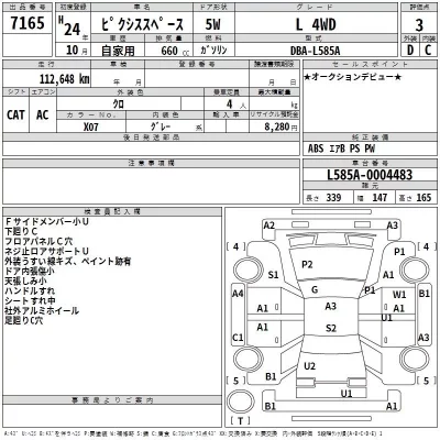 Toyota PIXIS SPACE  с аукциона в Японии