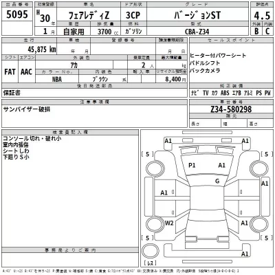 Nissan FAIRLADYZ  с аукциона в Японии