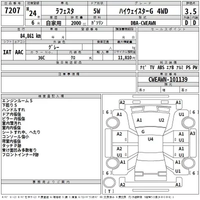 Nissan LAFESTA  с аукциона в Японии