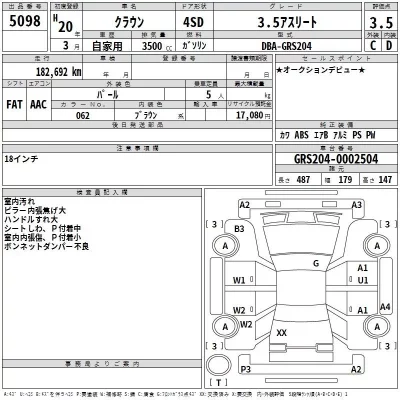 Toyota CROWN  с аукциона в Японии