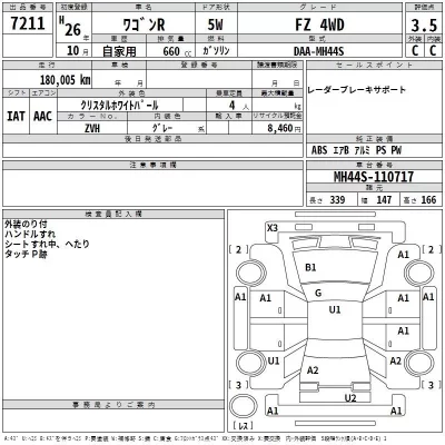 Suzuki WAGON R  с аукциона в Японии