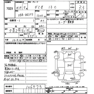 Mazda DEMIO  с аукциона в Японии