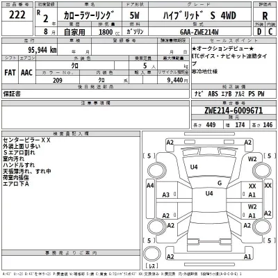 Toyota COROLLA TOURING  с аукциона в Японии