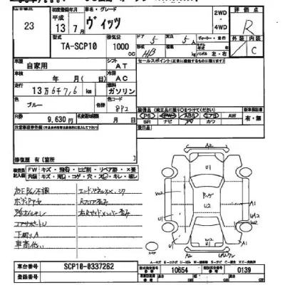 Toyota VITZ  с аукциона в Японии