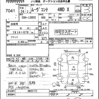 Daihatsu MOVE CONTE лот № 7041 оценка 3  с аукциона в Японии 4