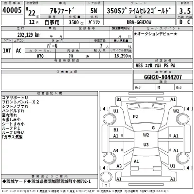 Toyota ALPHARD  с аукциона в Японии