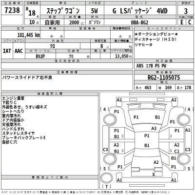 Honda STEP WAGON  с аукциона в Японии