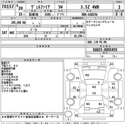Toyota VELLFIRE  с аукциона в Японии
