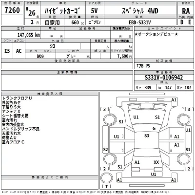 Daihatsu HIJET VAN  с аукциона в Японии