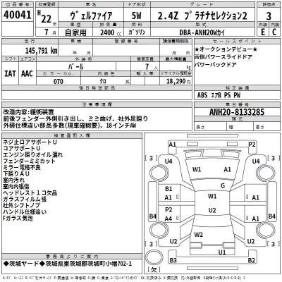 Toyota VELLFIRE  с аукциона в Японии