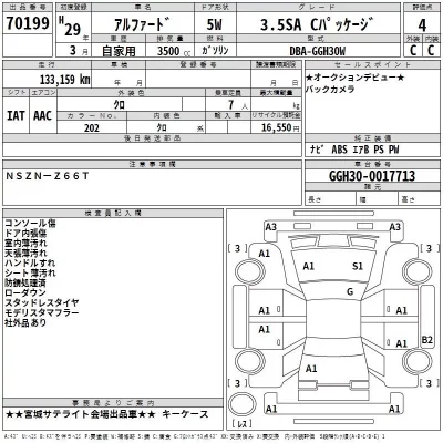 Toyota ALPHARD  с аукциона в Японии