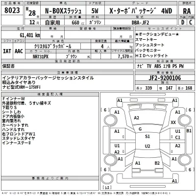 Honda N BOX SLASH  с аукциона в Японии