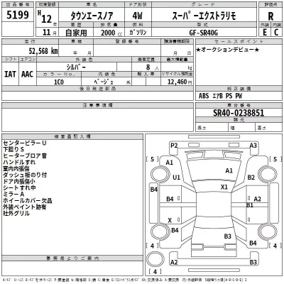 Toyota TOWN ACE NOAH  с аукциона в Японии
