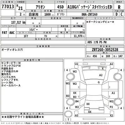 Toyota ALLION  с аукциона в Японии