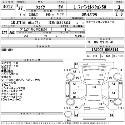 Daihatsu WAKE  с аукциона в Японии