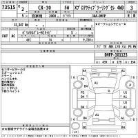 Mazda CX-30 лот № 73515 оценка 3  с аукциона в Японии 2