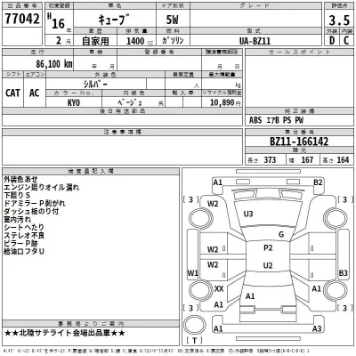 Nissan CUBE  с аукциона в Японии