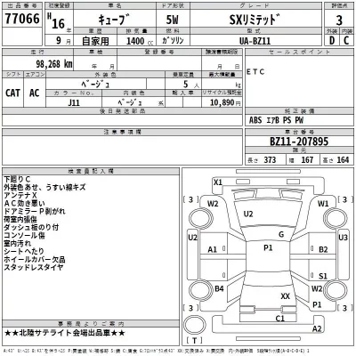 Nissan CUBE  с аукциона в Японии