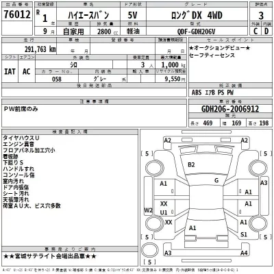 Toyota HIACE VAN  с аукциона в Японии